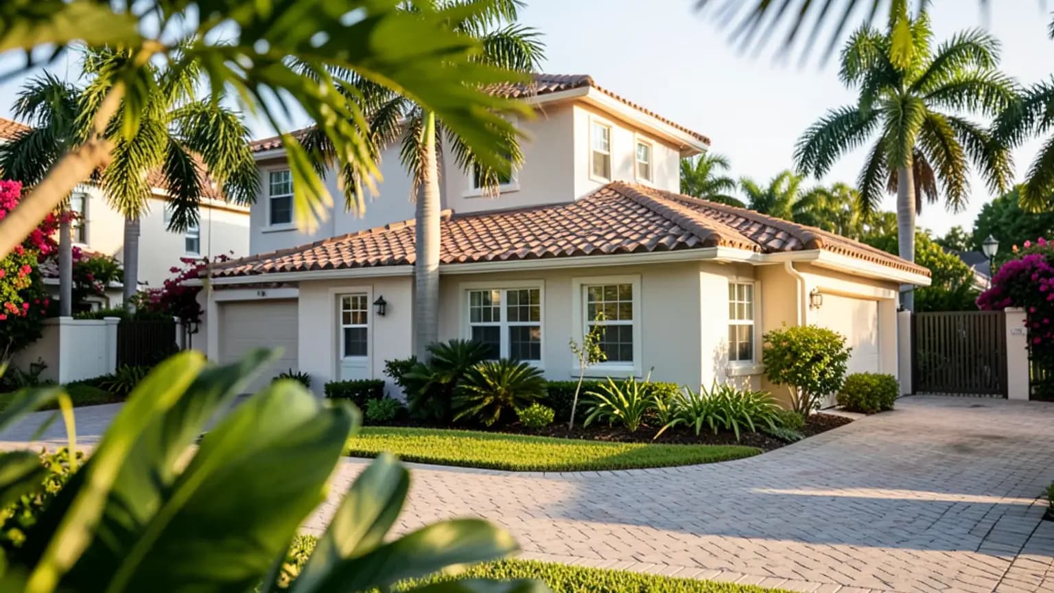 Naples, Florida — neighborhood after a hurricane damage loss.