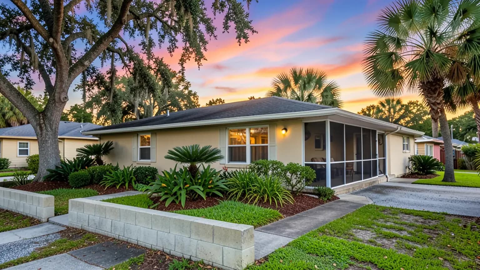 Tampa, Florida — neighborhood after a pipe break damage loss.