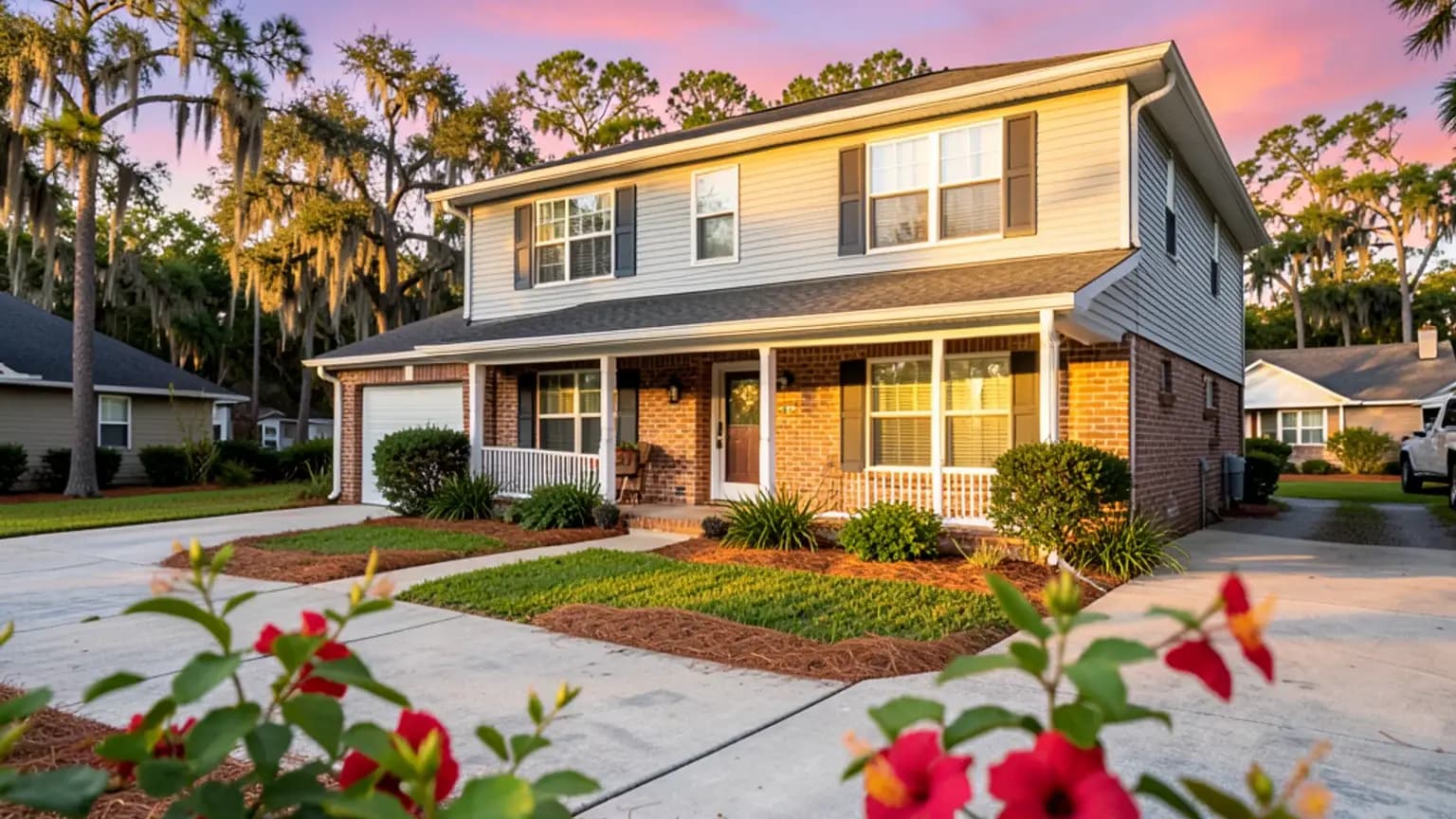Jacksonville, Florida — neighborhood after a hurricane damage loss.