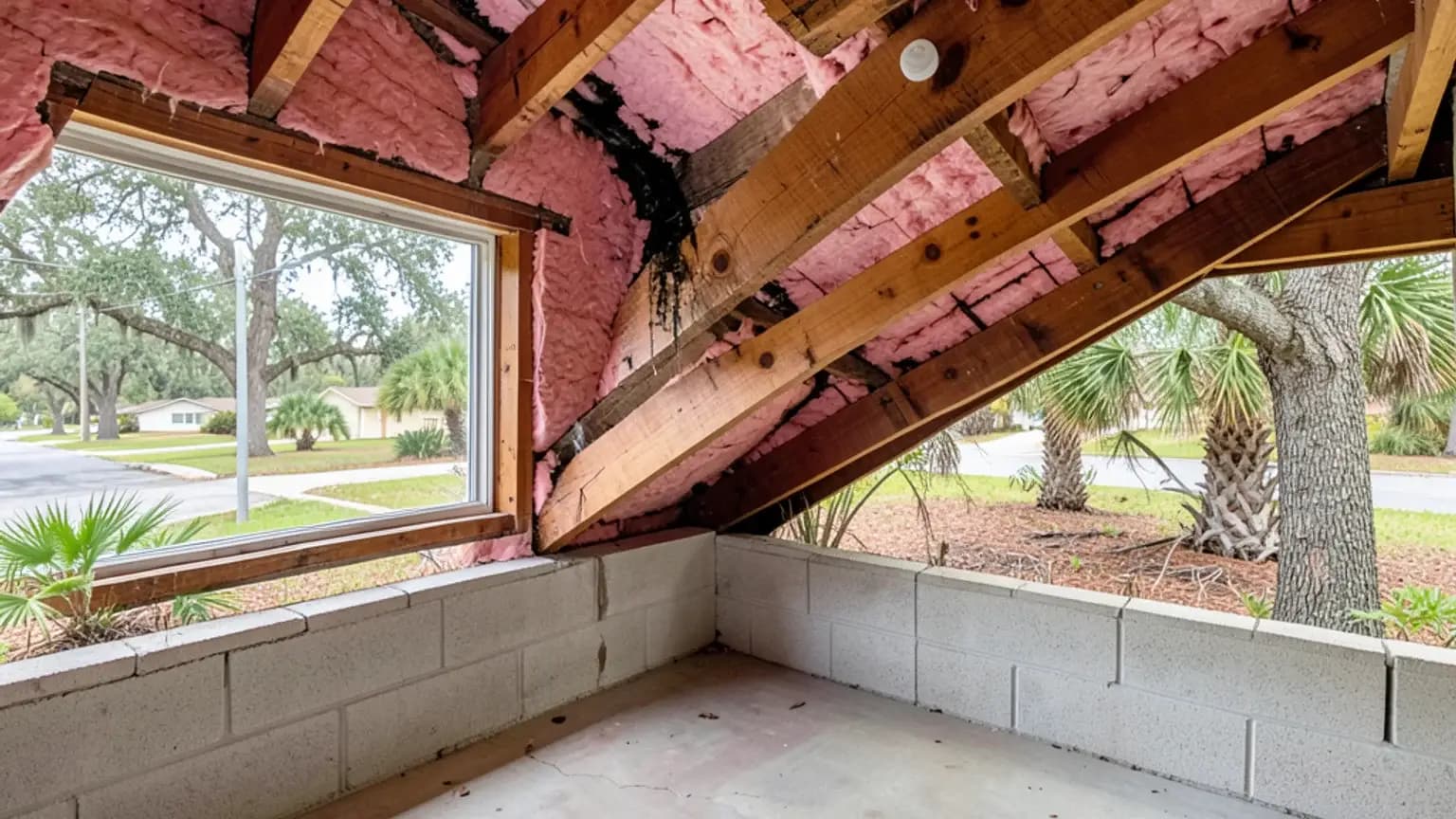 Subfloor water damage discovered during repair.