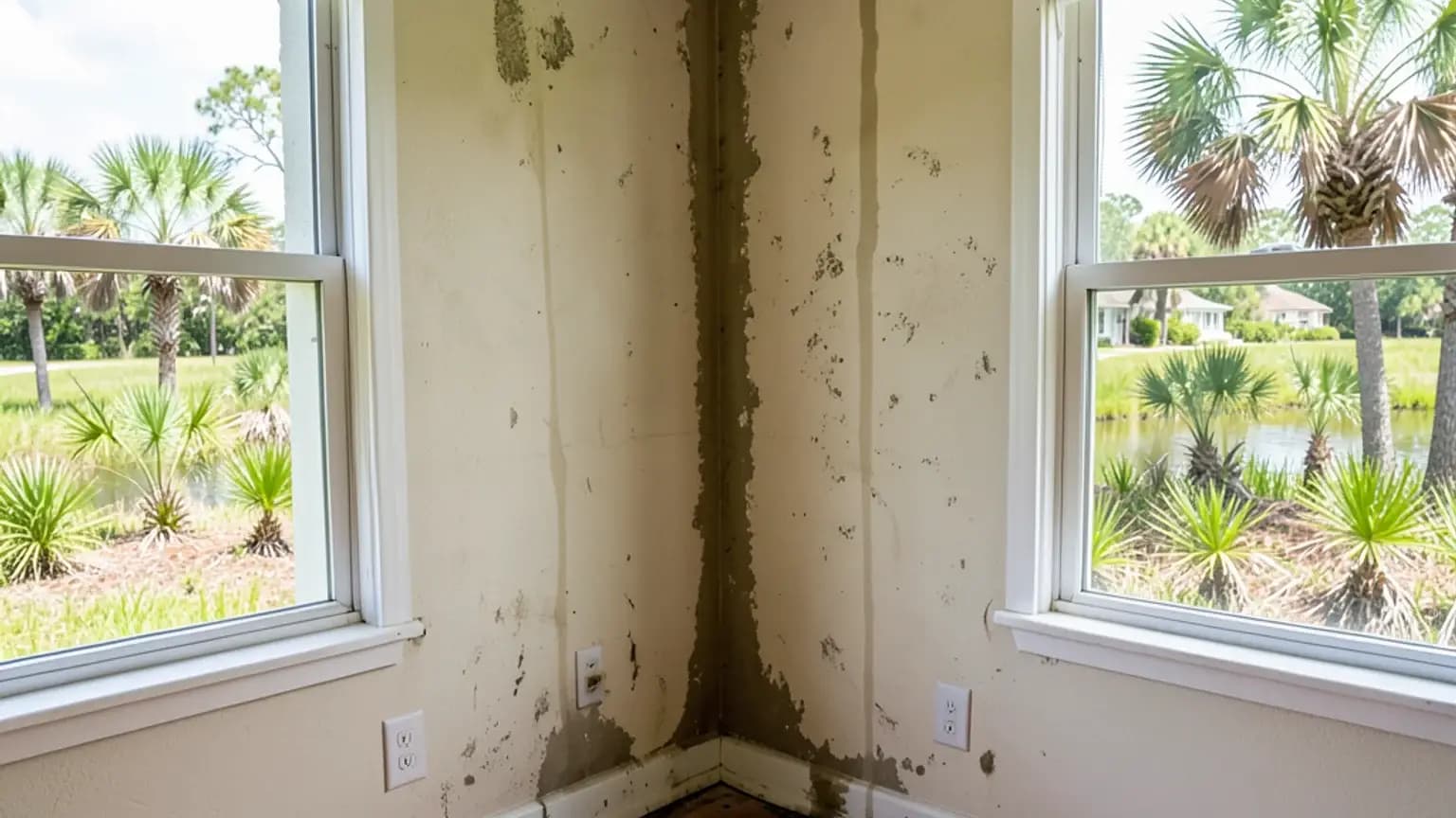 Mold Damage claim scenario photograph