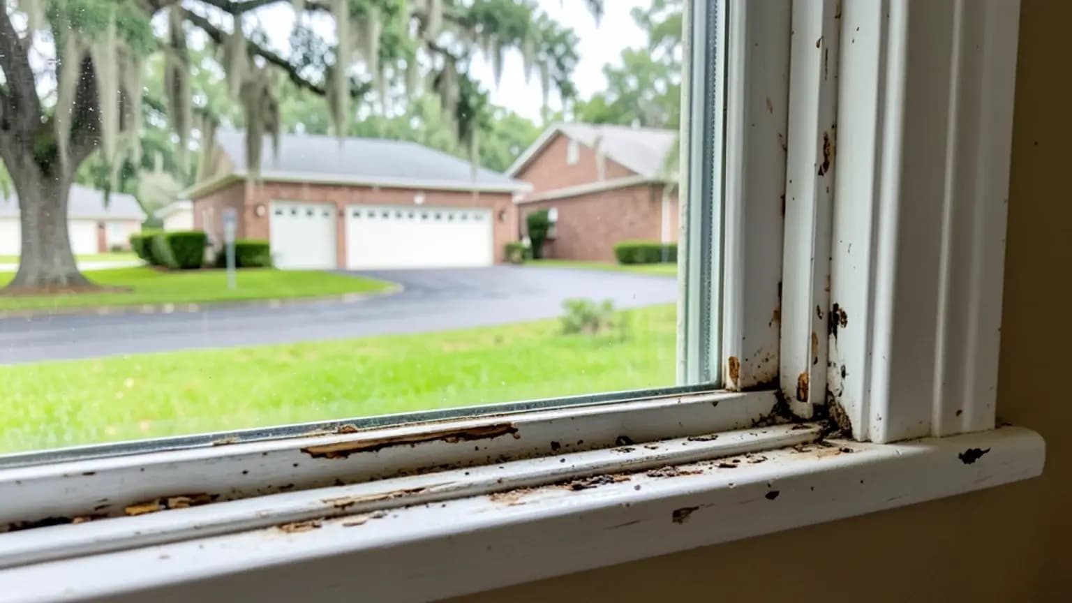 Bathroom Mold from Water Damage claim scenario photograph