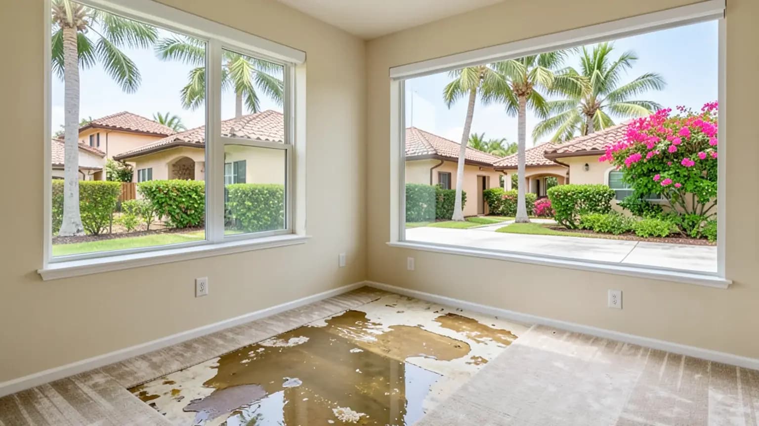 Flood Damage typical to Florida Jacksonville claims.