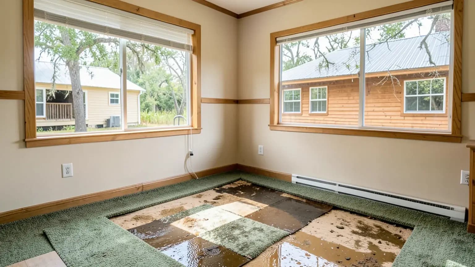 Flood Damage typical to Florida Tampa claims.