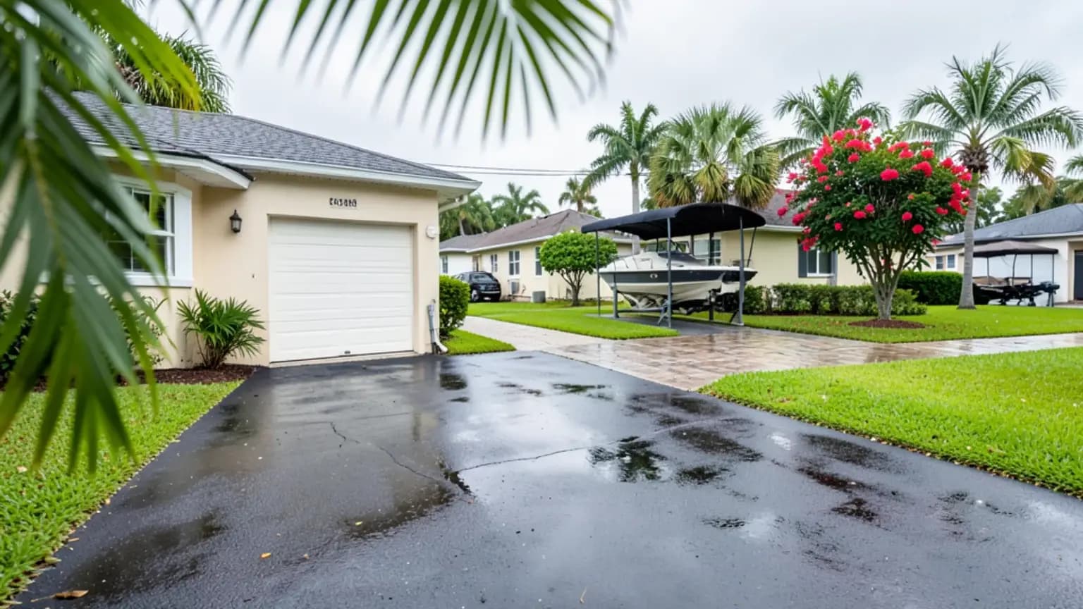 Hurricane Garage Damage claim scenario photograph