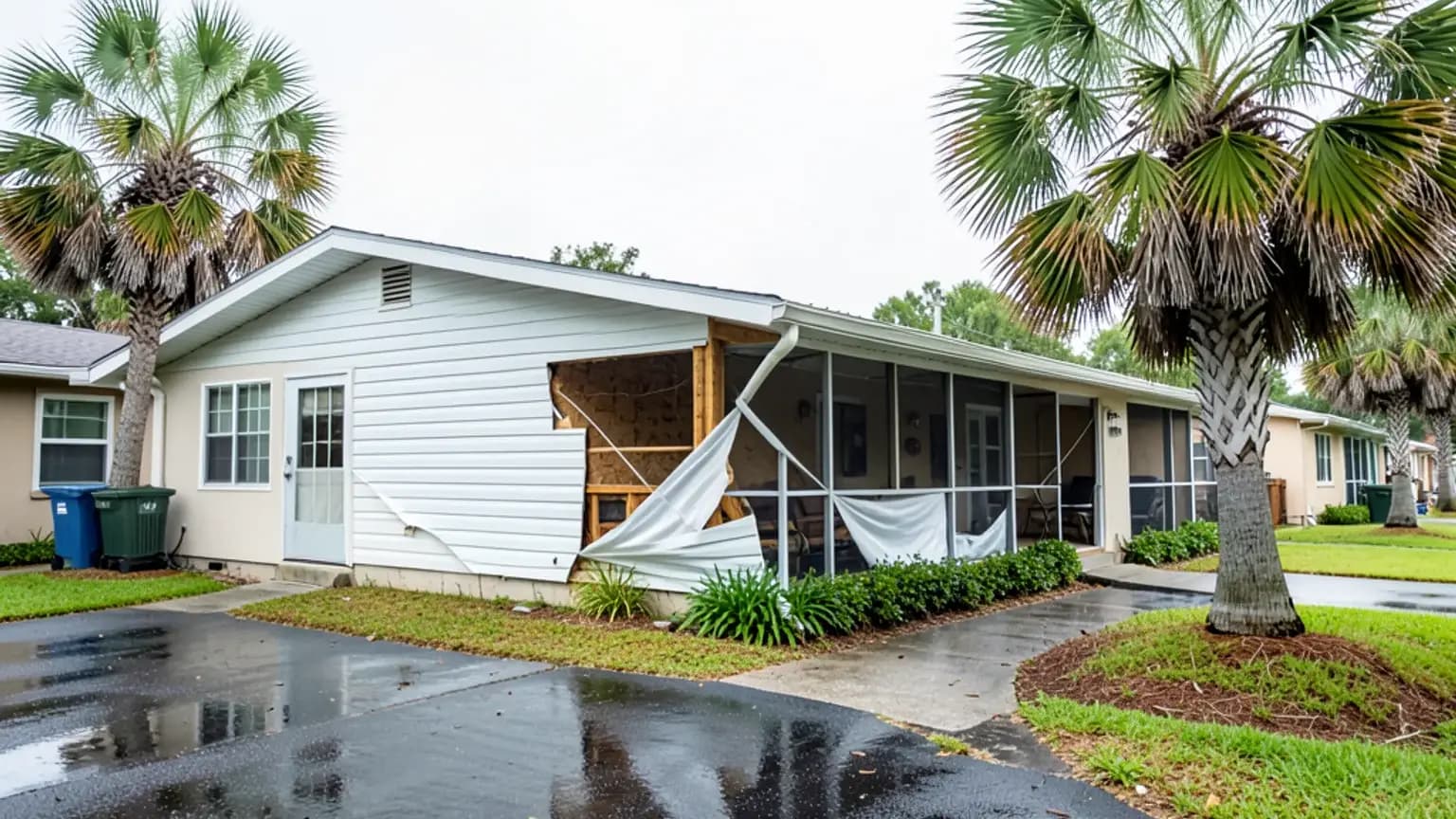 Wind Debris Impact claim scenario