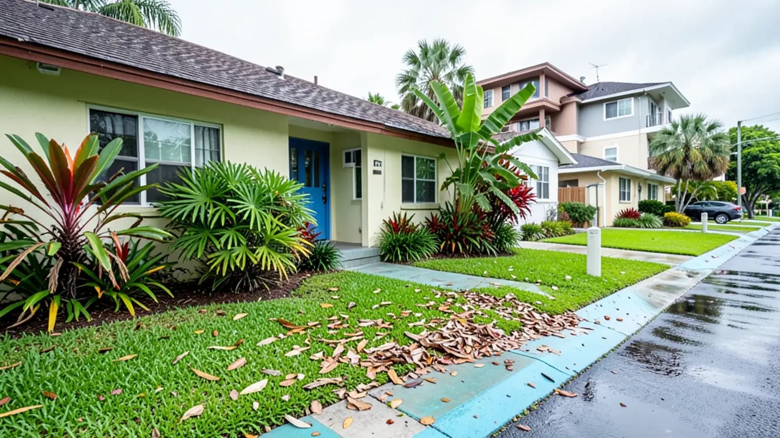 Wind Gutter Damage claim scenario photograph