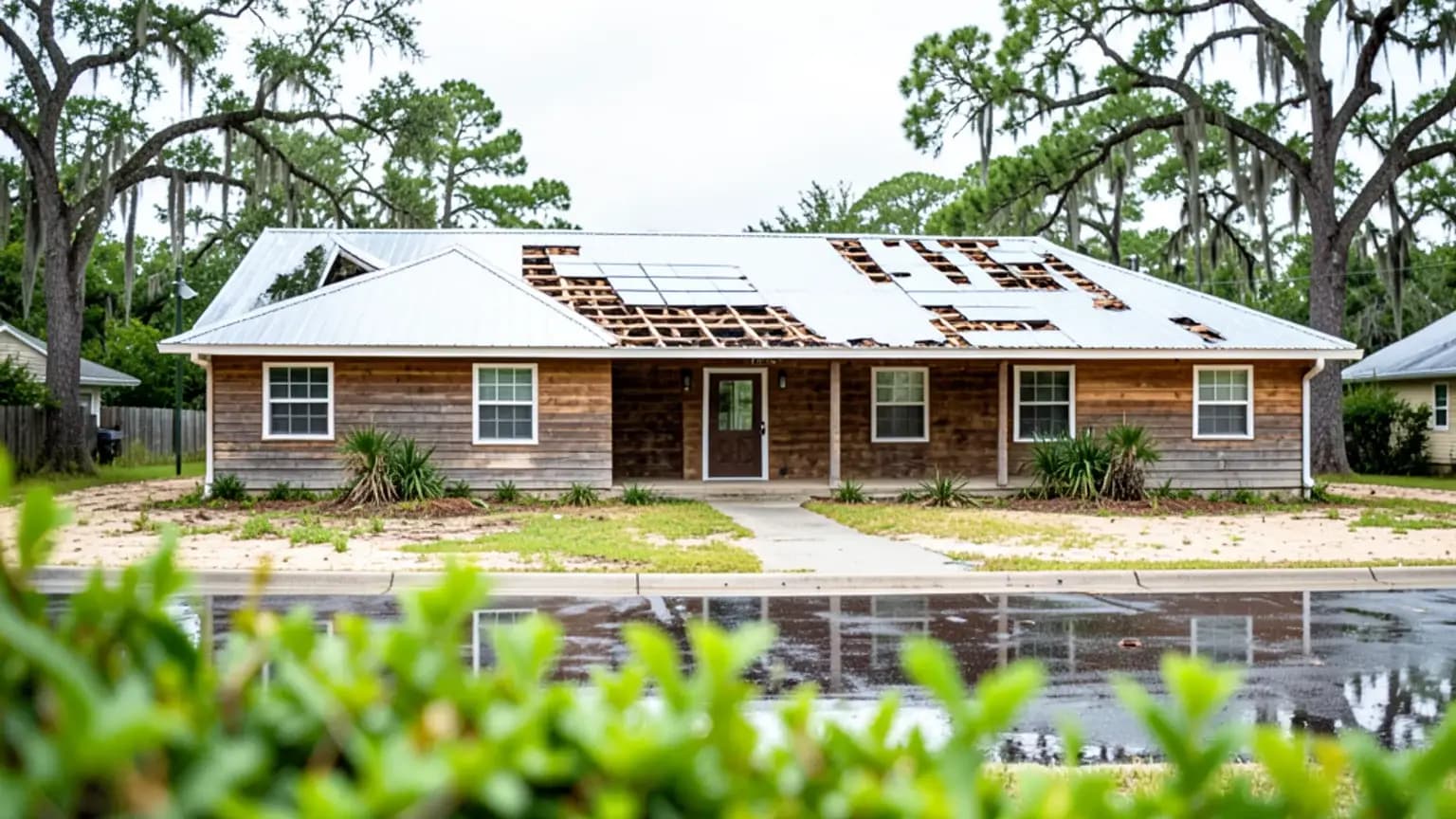 Hurricane AC Unit Damage claim scenario