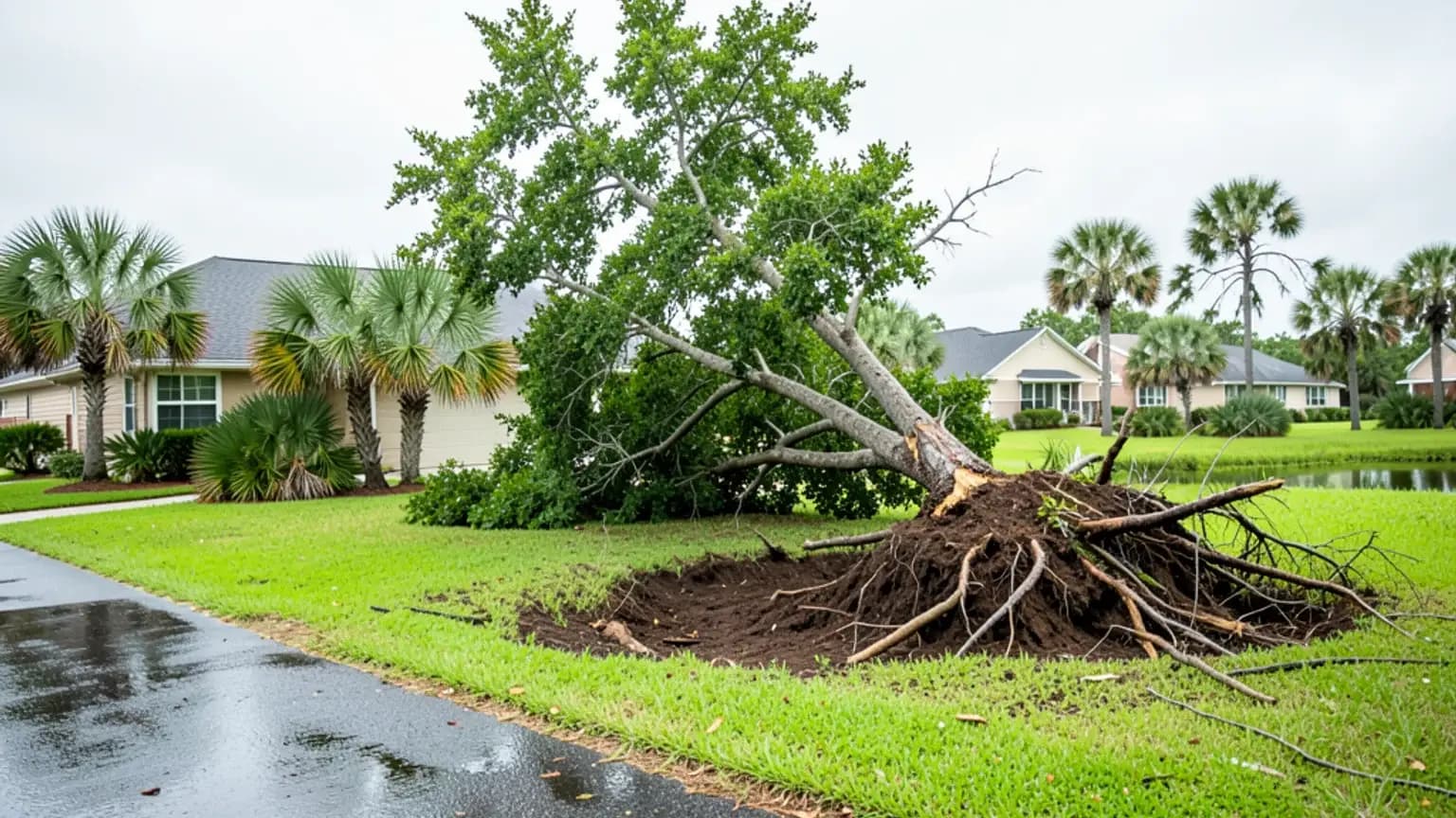 Tree fell on my car. Homeowners says auto. Auto says homeowners. scenario illustration