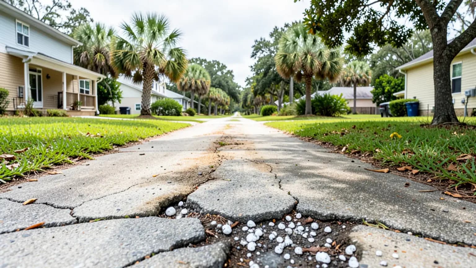 Hail Shingle Damage claim scenario photograph