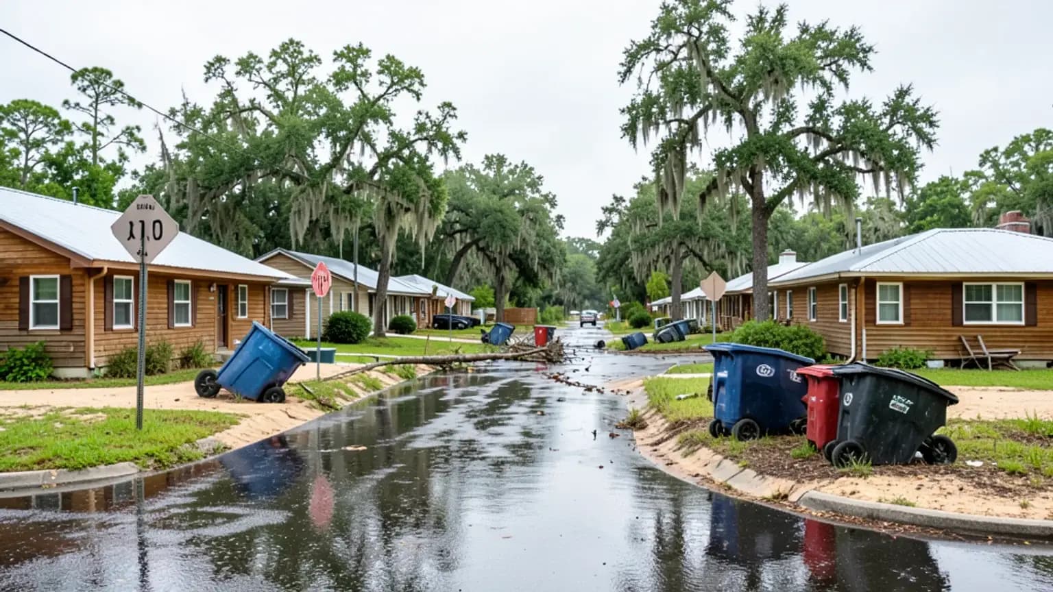 Hurricane Elsa storm impact photograph