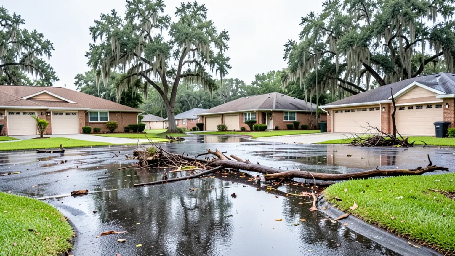 Hurricane Charley storm impact photograph