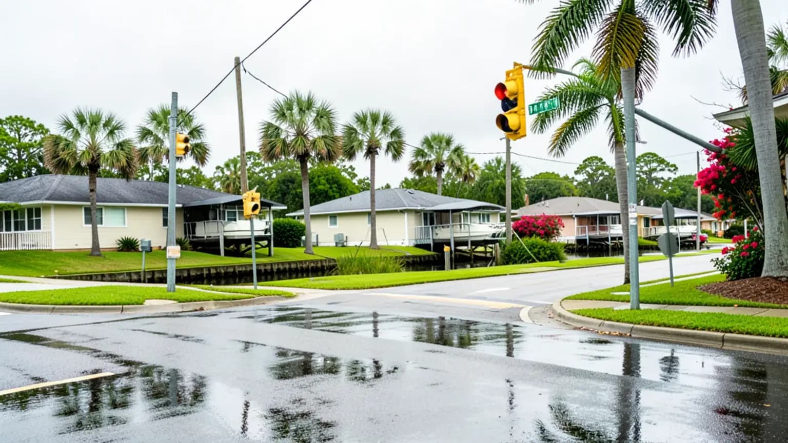 Hurricane Nicole storm impact photograph