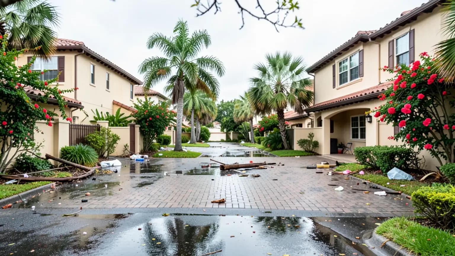 Hurricane Frances storm impact photograph