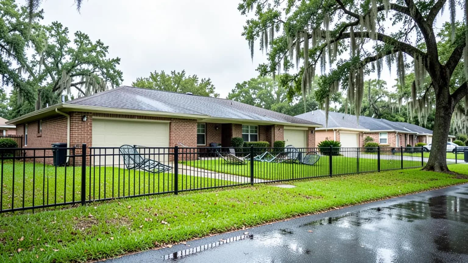 Florida home being repaired after a storm