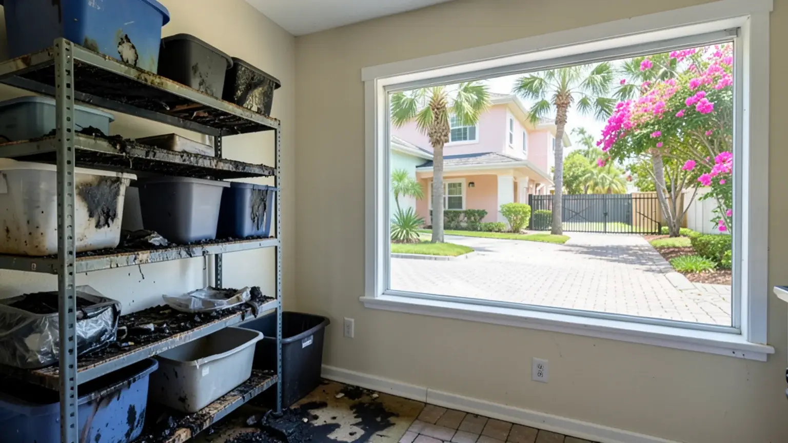 The carrier only pays for smoke damage in the room that burned. body image 1