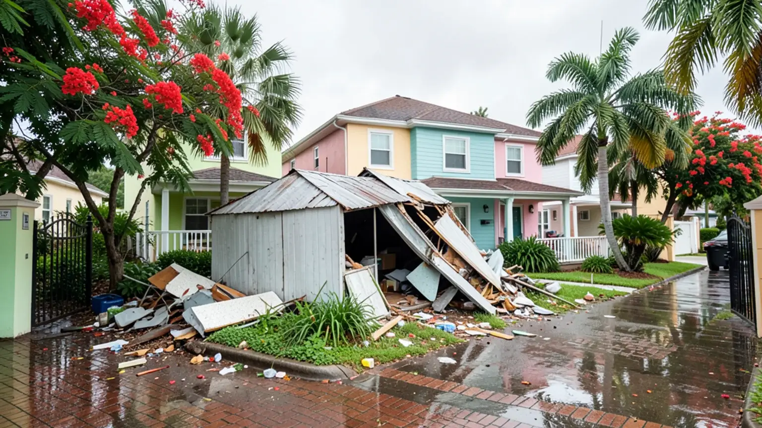 Wind Screen Enclosure Damage Florida Claim Guide. body image 1