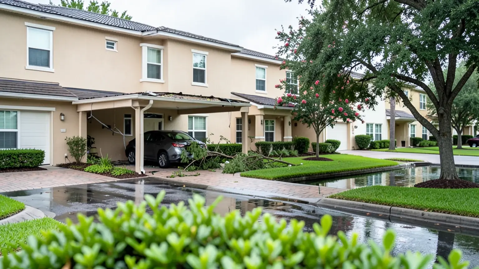 Tree fell on my car. Homeowners says auto. Auto says homeowners. body image 1