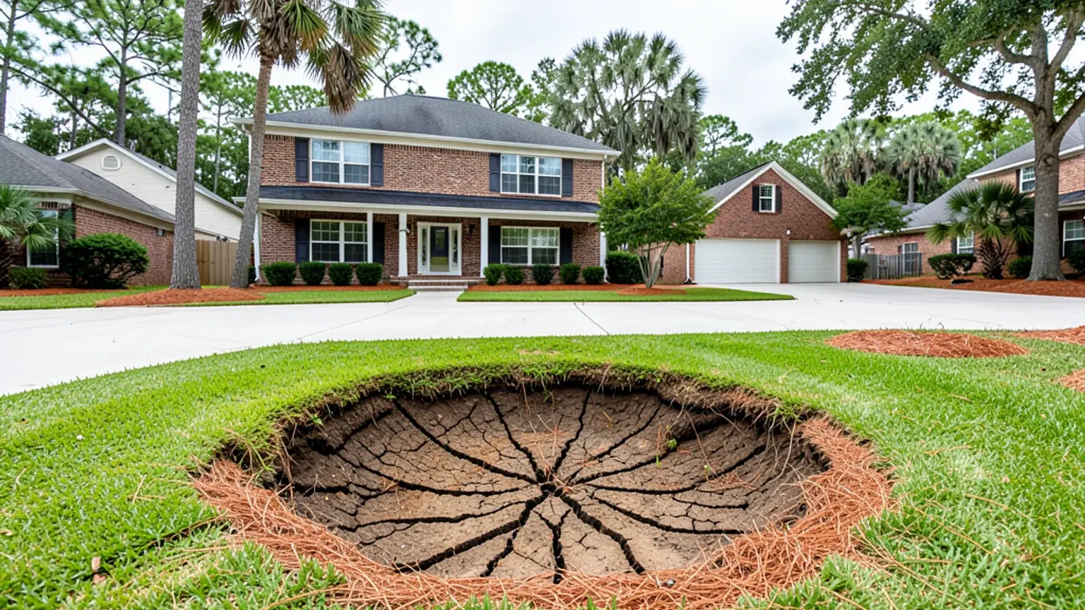 Carrier-selected sinkhole testing minimized the damage. body image 1